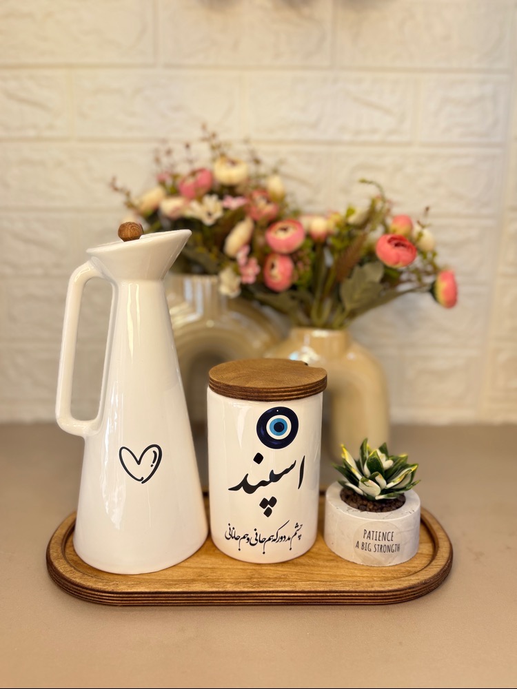 ظرف چوبی بیضی